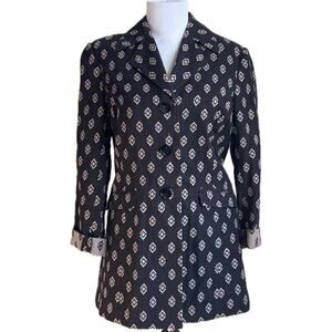 SIGRID OLSEN Moroccan Geometric Leaf Print Blazer Jacket Womens‎ S Career Work